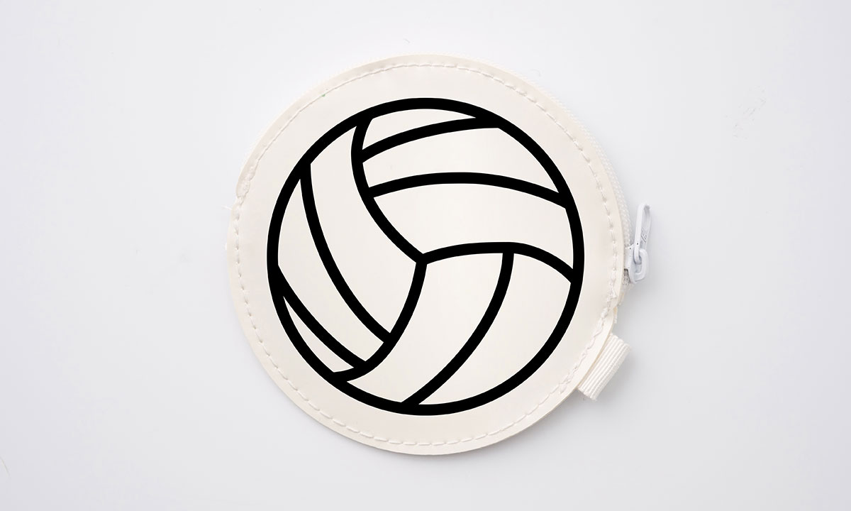 バレーボールのプリント小銭入れ